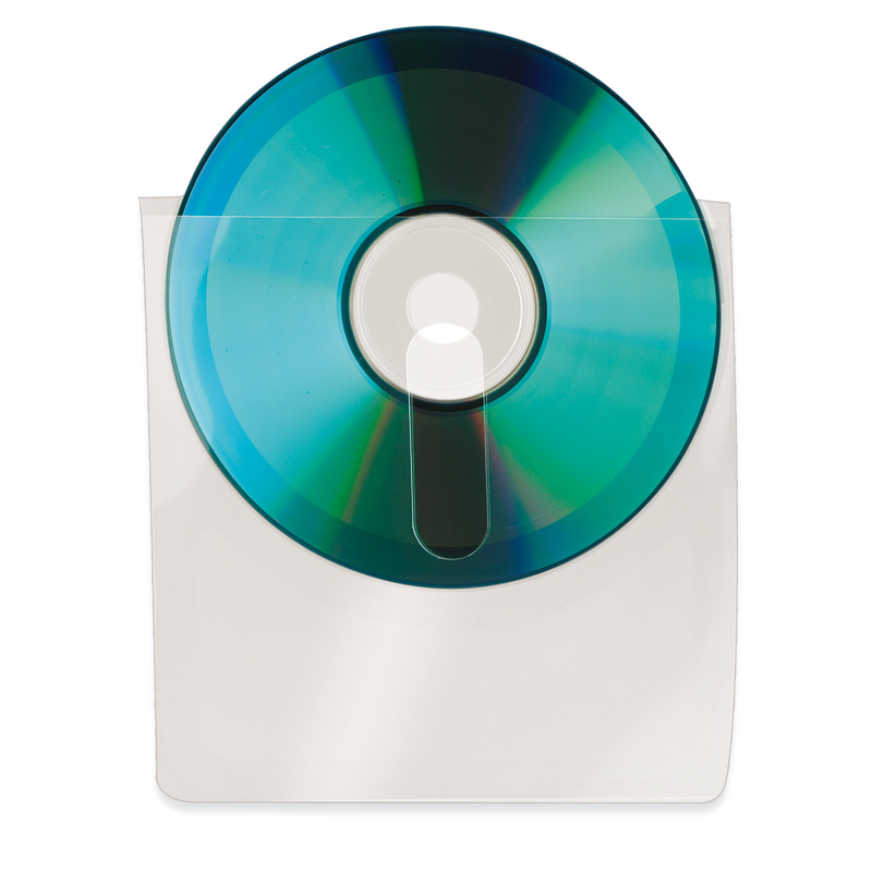 Self-Adhesive CD/DVD Pockets with Finger Hole