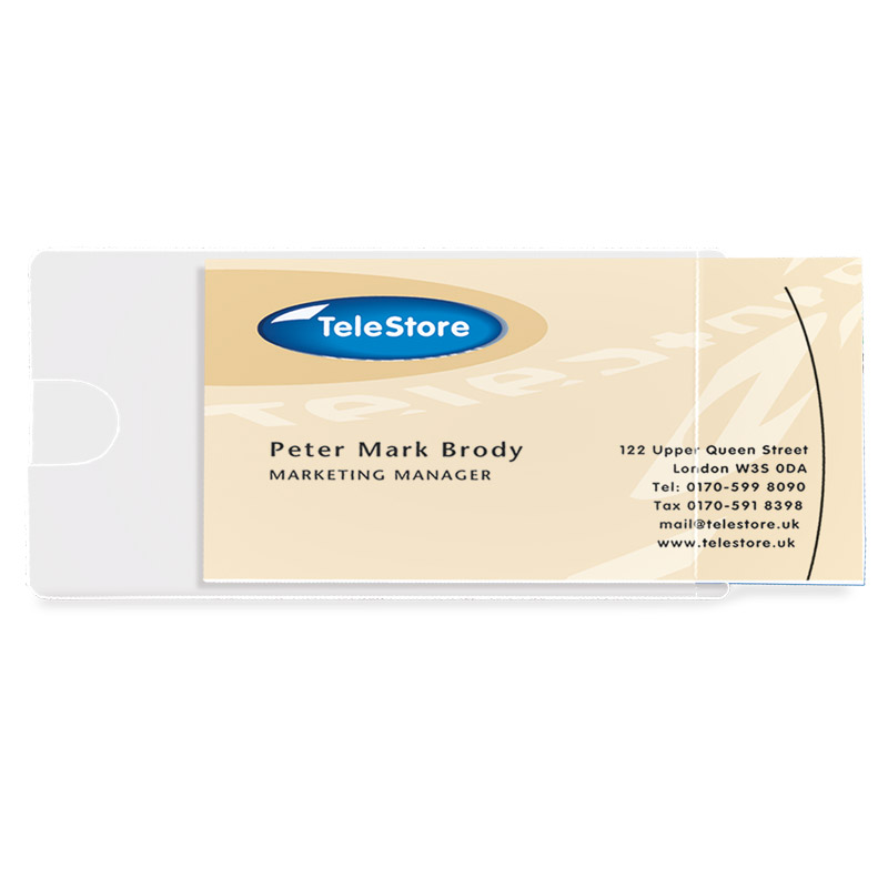 Self-Adhesive Business Card Pockets - Side Load